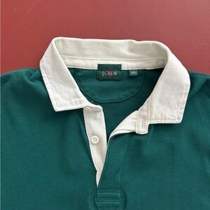 J. Crew Men's Green Rugby Shirt